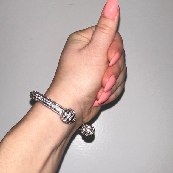 Rhinestone Cuff Bracelet - Picture 2 of 3